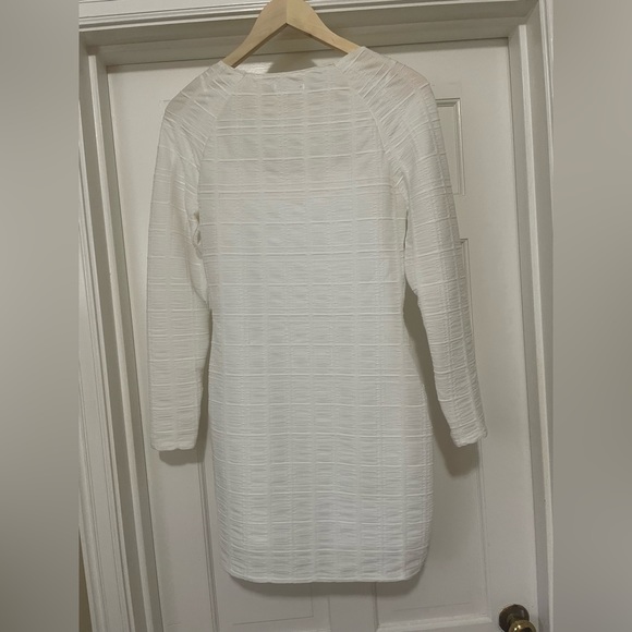 Reformation Dee Long Sleeve White Mini Dress - Picture 3 of 7